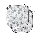 Ambesonne Compass Chair Seating Cushion Set of