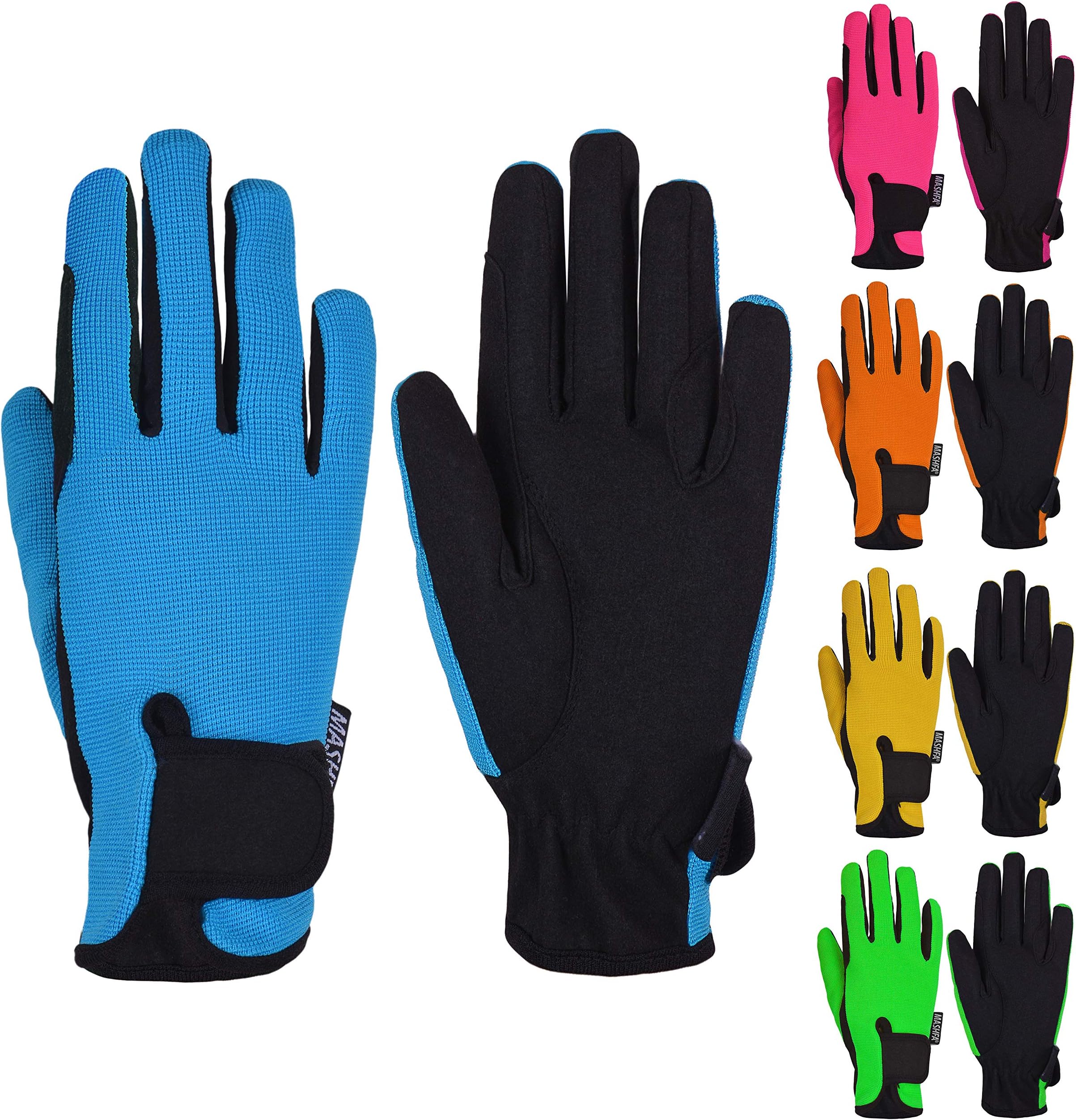 Kids Horse Riding Gloves Children Equestrian Kids Gloves Child Horseback Bike Gardening Boys & Girls Mittens Pony Youth Outdoor Gloves Mitts