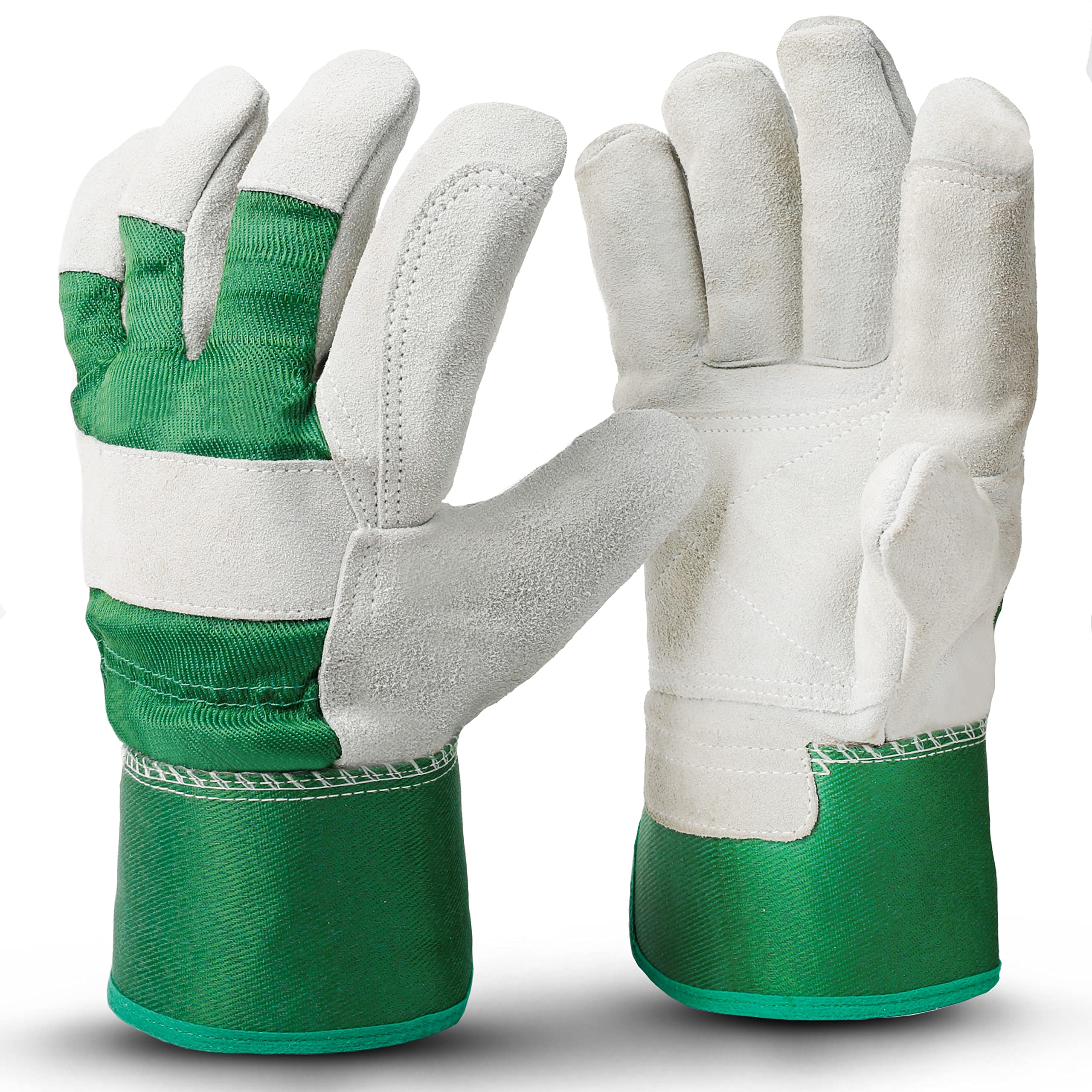 DZELLO Gardening Gloves - Work Gloves - For Men and Women- Garden Gloves Thorn Proof - Leather Gardening Gloves - Durable and Breathable - Safety Work Gloves - Best Garden Gifts - 1 Pair