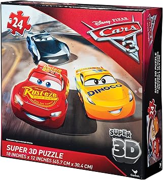 Cardinal – 6035638 – Caja 3 Puzzles Image Efecto 3D – Cars 3: Amazon.es: Juguetes y juegos