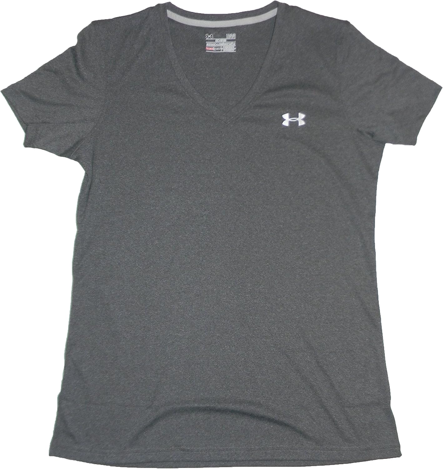 Under Armour Women Heatgear Semifitted Vneck Logo Tshirt