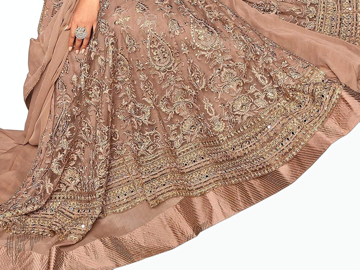 amiira women's net anarkali gown