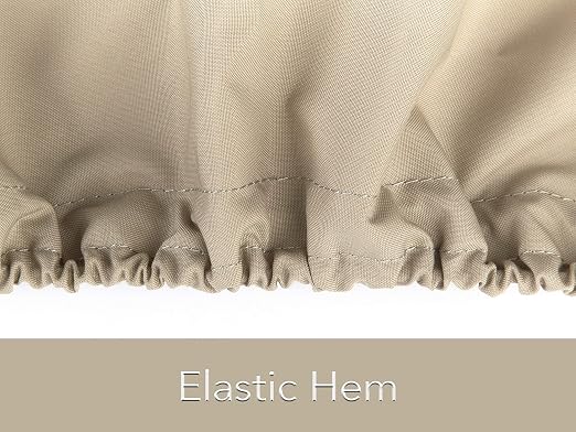 Amazon Com Covermates Outdoor Patio Loveseat Cover Heavy Duty Polyester Elastic Hem Seating And Chair Covers Khaki Garden Outdoor