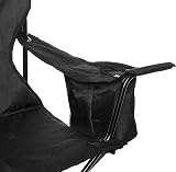 Brand Comfort Heavy Duty Portable Camping Chair 4-Can Cooler Black view 3