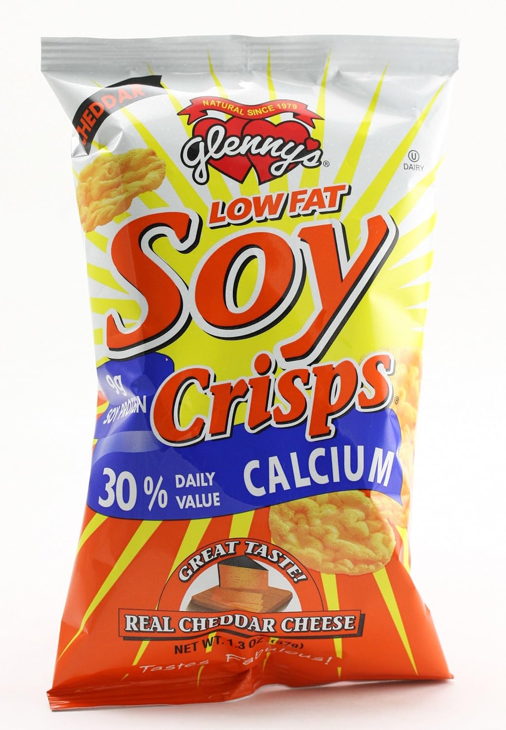 Glenny's Soy Crisps Cheddar 1.3 oz Health & Personal Care