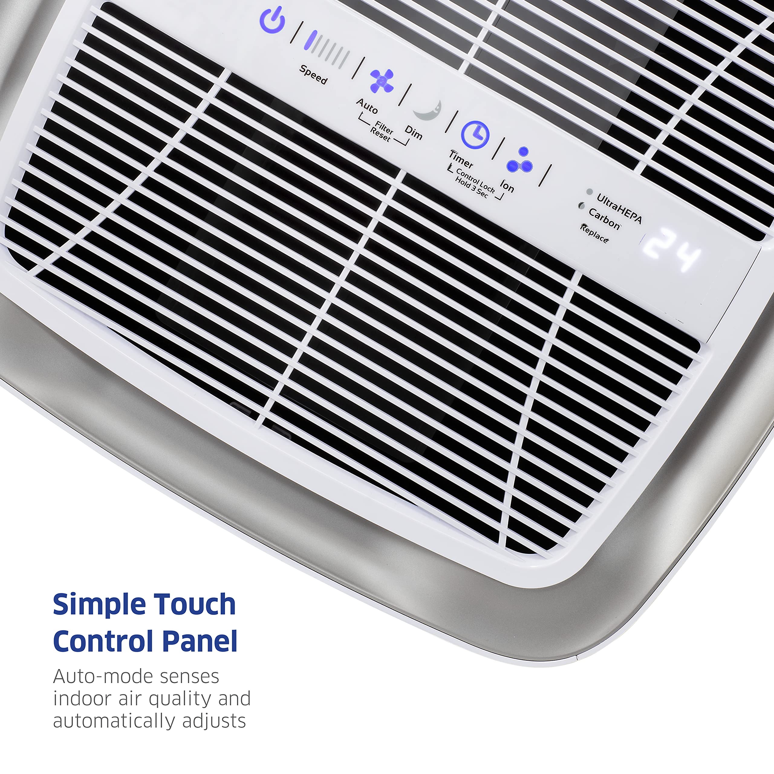 AIRDOCTOR AD5000 Series 4-in-1 Air Purifier for Extra Large Spaces & Open Concepts with UltraHEPA, Carbon & VOC Filters - Removes particles 100x Smaller than HEPA Standard (AirDoctor 5000)