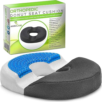 Amazon Com Donut Pillow Hemorrhoid Seat Cushion Cooling Gel