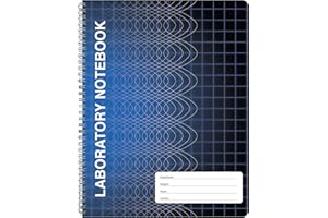 BookFactory Computation Lab Notebook - 100 Pages (9 1/4" X 11 3/4") - Scientific Grid Pages, Durable Translucent Cover, Wire-