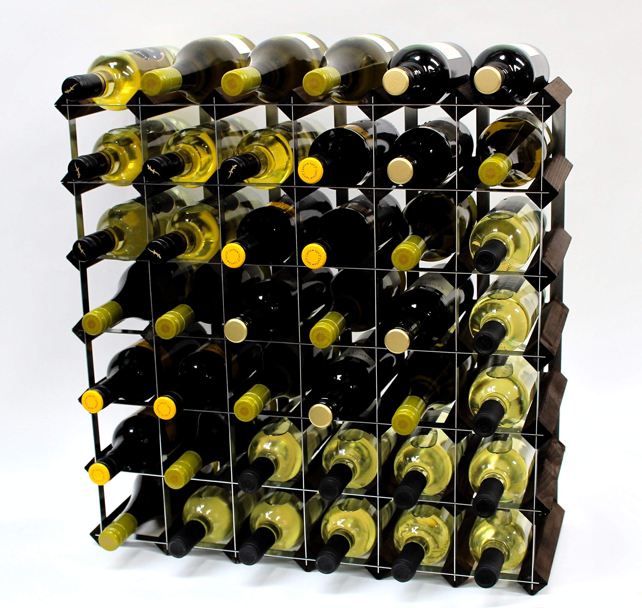 Wine Racks Classic understairs pine wood and galvanised metal wine rack ready assembled