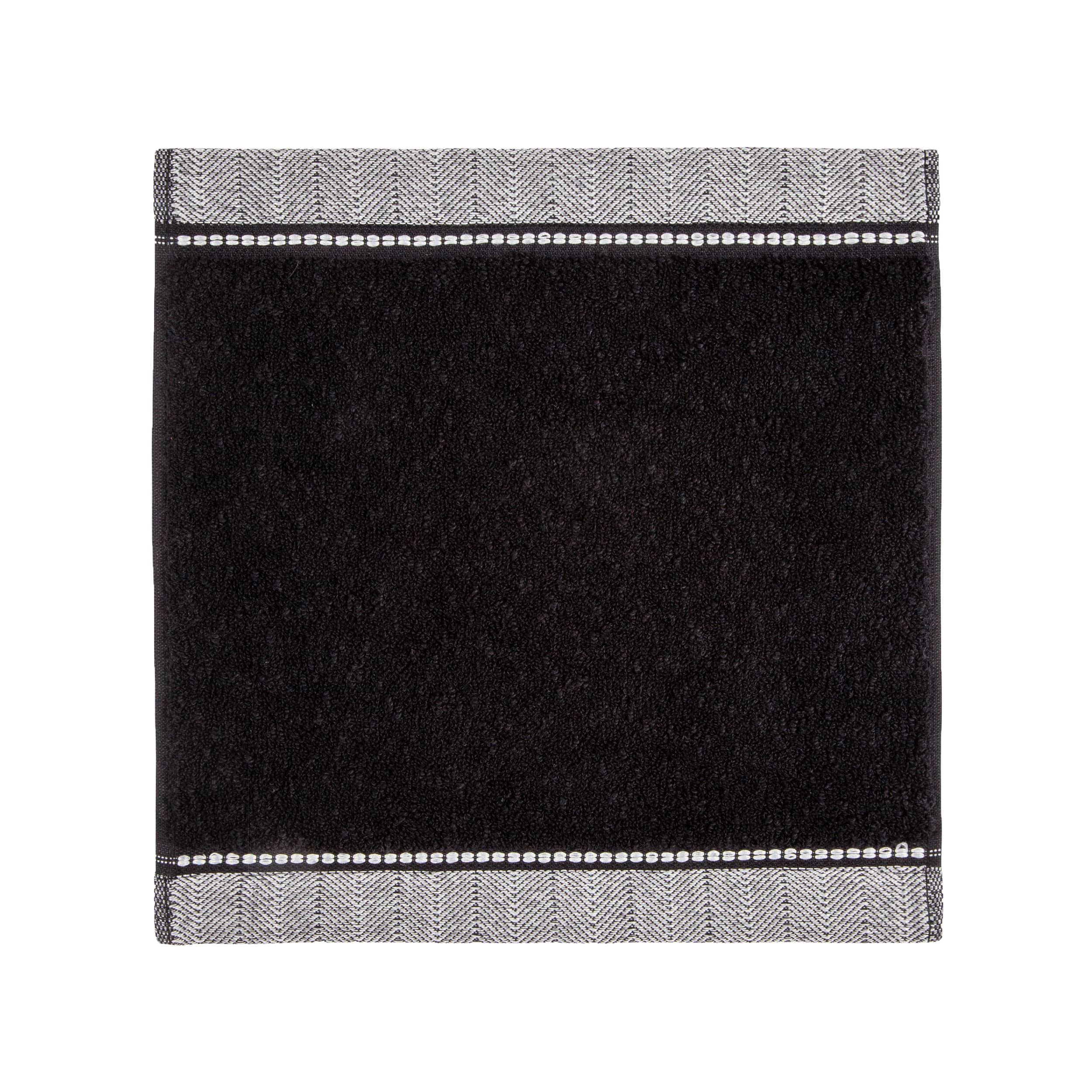 möve face Cloth, 85% Baumwolle / 10% Viskose aus Bambus-Zellstoff / 5% Leinen Black, 30 x 30 cm