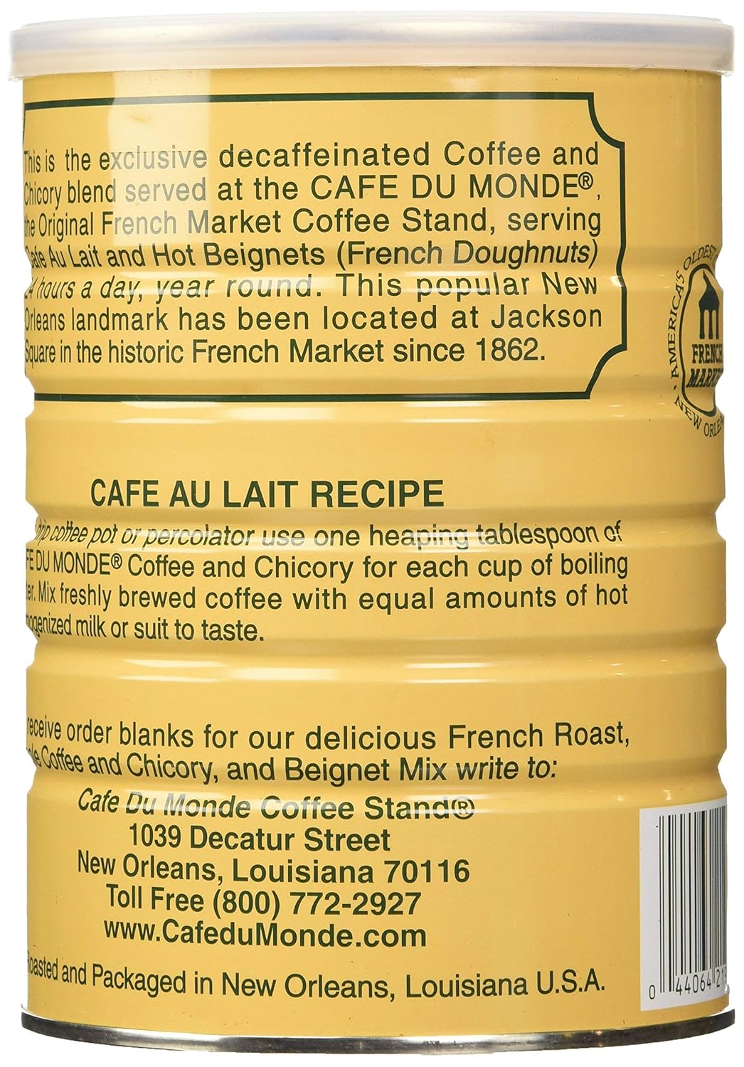Amazon Com French Market Coffee Chicory Medium Dark Roast Creole Roast 12 Ounce Cans Pack Of 3 Ground Coffee Grocery Gourmet Food