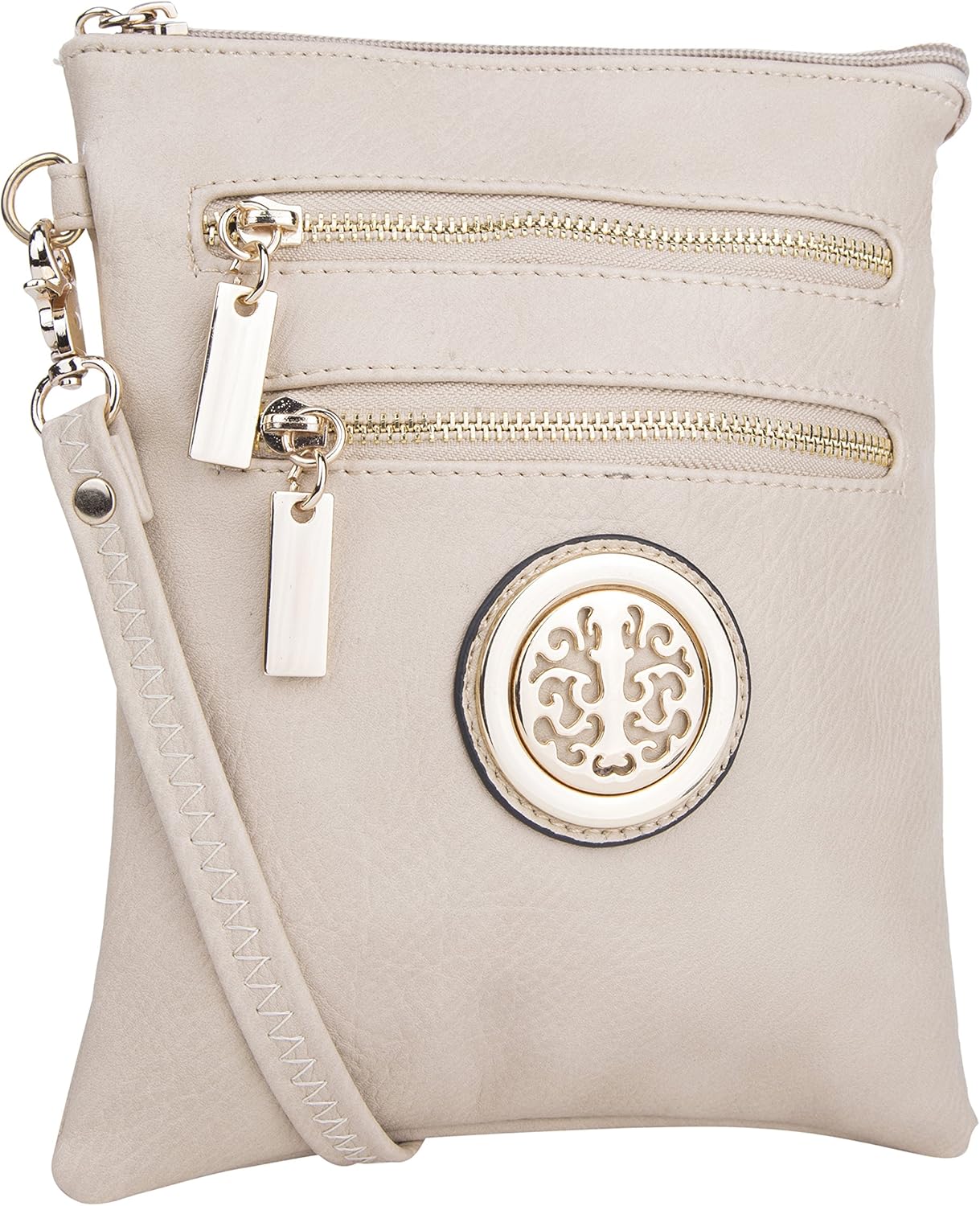 beige designer crossbody