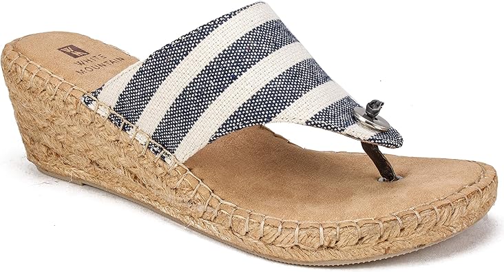 white mountain espadrille wedges