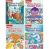 Highlights Hidden Pictures Sticker Fun for Kids Ages 3-6, 4-Pack, 64 Pages of Seek and Find Sticker Activities, Books Double as Coloring Books, 480+ Stickers, Volume 1