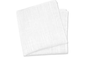 BELLUNO Solid Pocket Square for Men, Cotton and Linen Blend