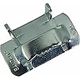 BAND-IT C25699 201/301 Stainless Steel Ear-Lokt Buckle, 3/4" Width, 100 per Box