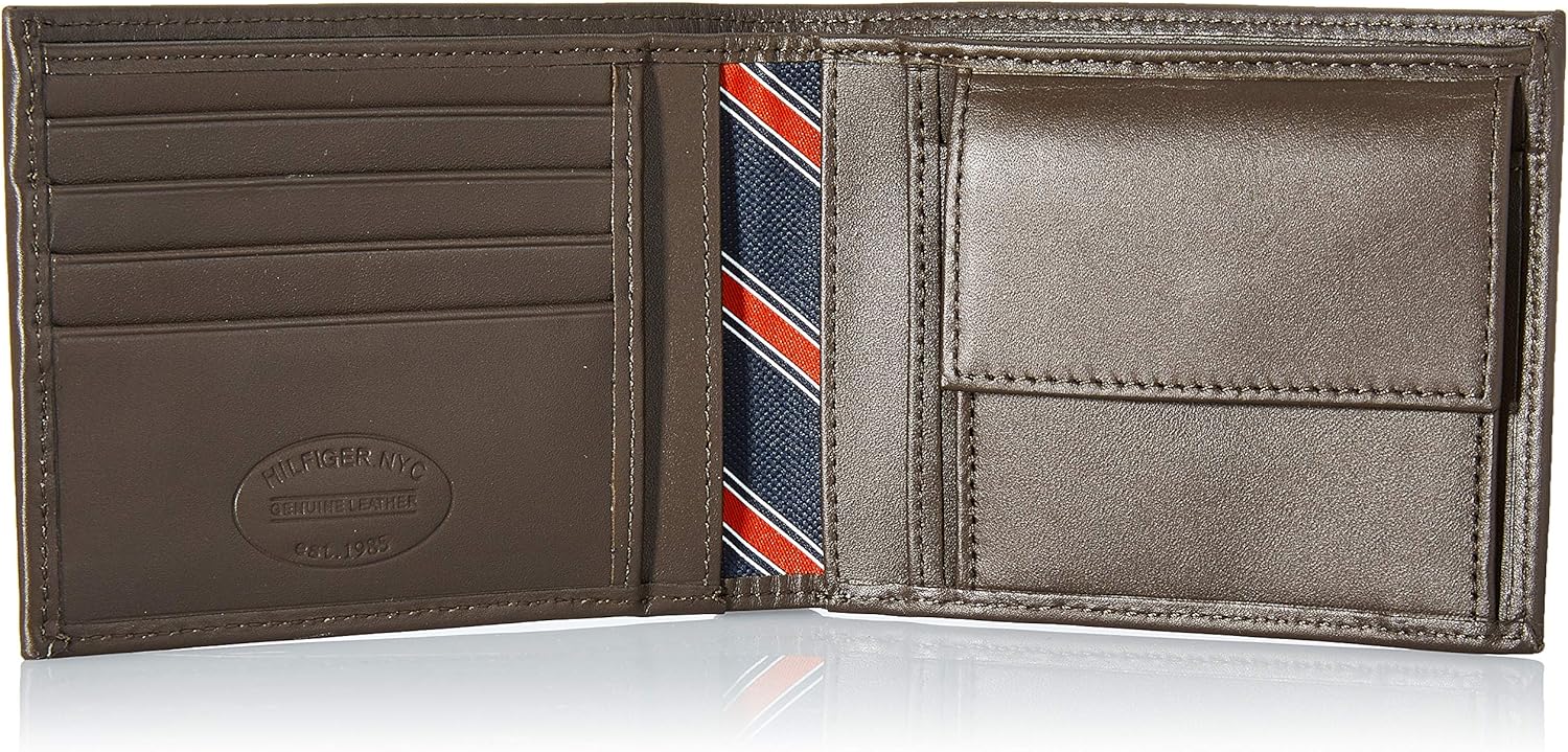 Tommy Hilfiger Men’s Eton Wallet with Coin Pocket, Brown (Brown), One Size, OS - Image 5