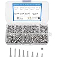 Assortment Kit Of 600pcs Of * Screws, Including Sizes M3X 6/8/10/12/16/20/25/30Mm, Made From 12.9 Alloy Steel With Black * Plating, Featuring Hex Socket Head Screws, Nuts, Bolts, And Washers