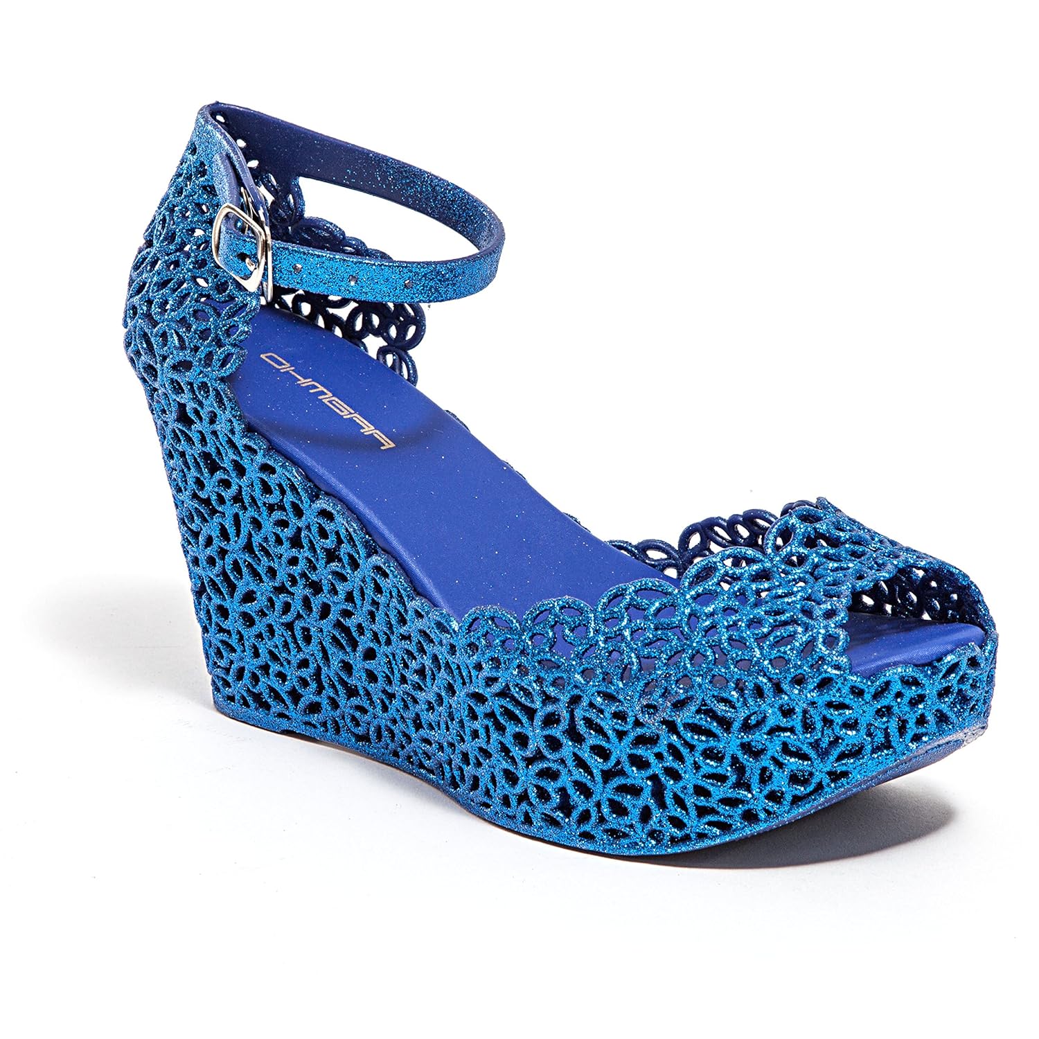 Lady Couture Glitter Jelly Wedge Sandal, Fun Blue 36 Amazon.in Shoes