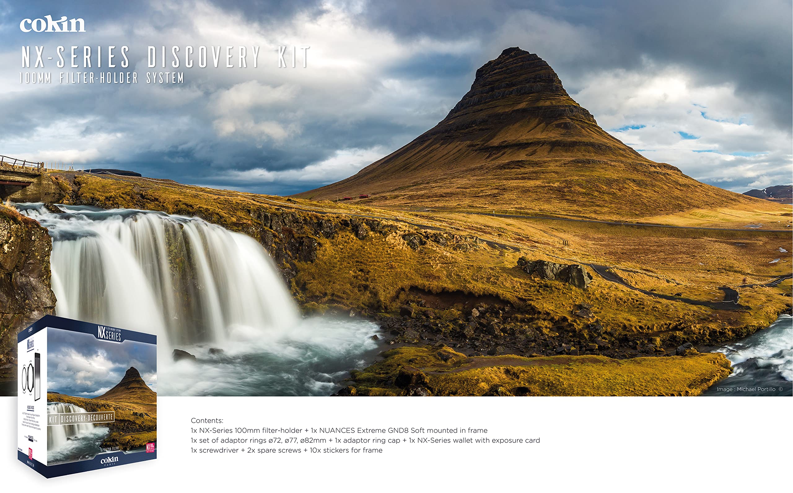 COKIN NX-Series Discovery Kit inc. 100mm Filter-Holder + Wallet + NUANCES Extreme GND8 Soft in frame + ø72/77/82mm Adapter ring + accessories