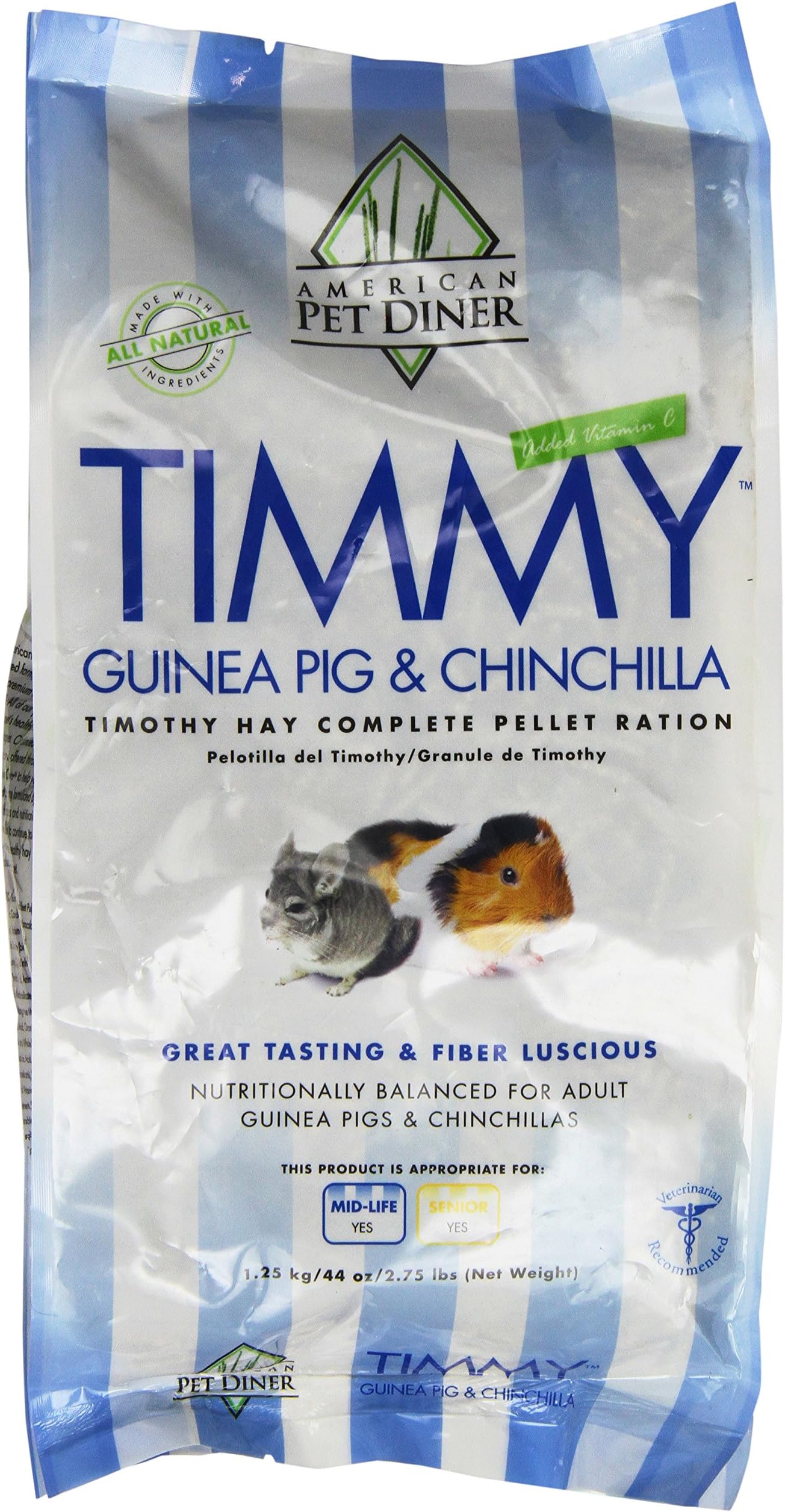 Timmy Guinea Pig/Chinchilla Pellet, 2.75Lb, Blue