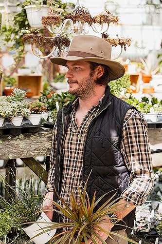 Dorfman Pacific Men's Twill Outback Hat,Khaki,Medium in Oman