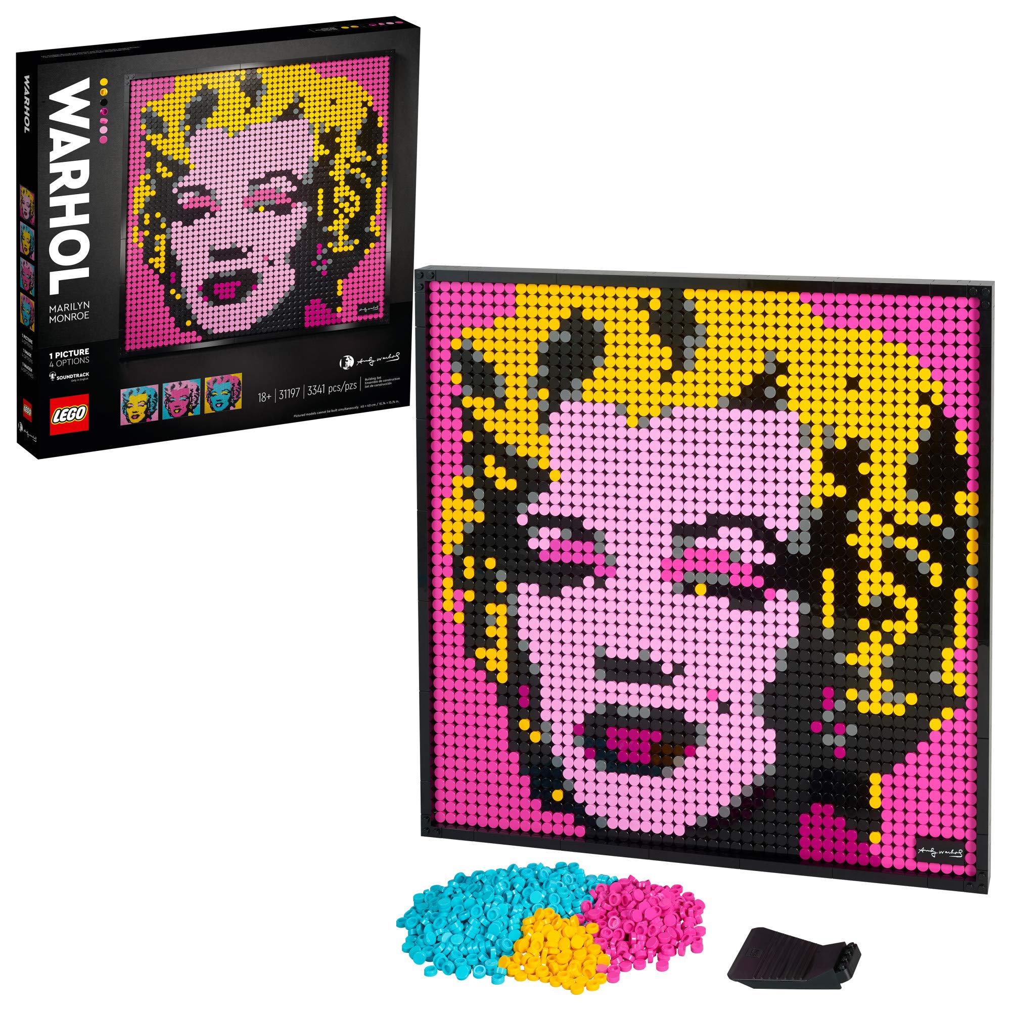 LEGO Art Andy Warhol’s Marilyn Monroe 31197 Collectible Building Kit for Adults; an Excellent Gift for Adults to Make Stunning Wall Art at Home and Who Love Creative Building, New 2020 (3,332 Pieces)