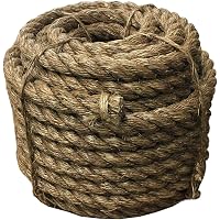 T.W. Evans Manila Seil – 3/4 Zoll, 100 Fuß (ca. 30 M), Arbeitslast 972 Lbs, Für Dekoration & Garten