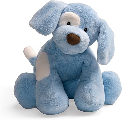 blue stuffed dog