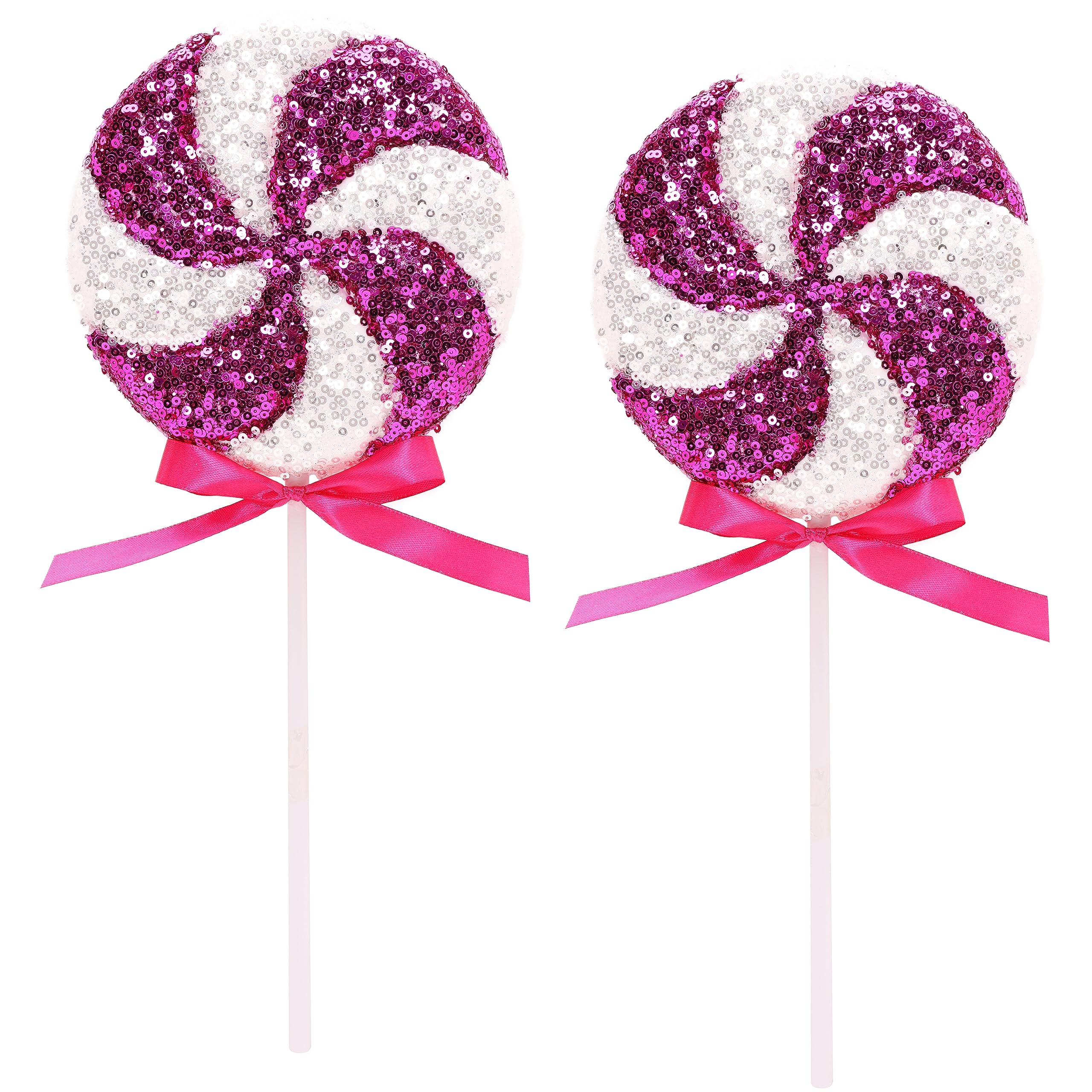 Christmas Concepts® Pack of 2 360mm (14,2") Giant Sparkly Sequin Lollipop Christmas Decoration – Christmas Tree Ornaments – 11 Colours Available