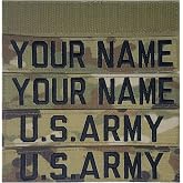 OCP Multicam Name and Army Branch Tape with Hook Fastener 4 Piece Set