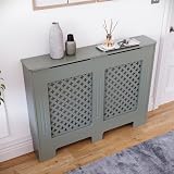 Vida Designs Oxford Radiator Cover Olive Grey Medium H82xW111xD19cm view 4