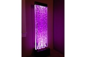 Jersey Home Decor Bubble Panel 59"x16" XL Bubble Fountain, Floor Standing,Color Lights Remote Ctrl