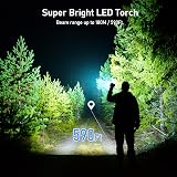 Blukar LED Torch Rechargeable 2 Pack 2000L Zoomable 4 Modes USB C view 2