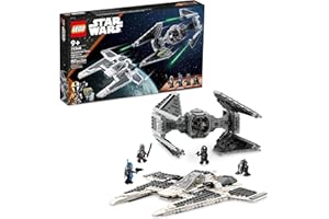 LEGO Star Wars Mandalorian Fang Fighter vs. TIE Interceptor 75348 Building Toy Set, Perfect Star Wars Gift for Fans Aged 9 and Up; with 3 Characters Including The Mandalorian