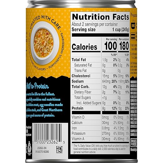 33 Chicken Noodle Soup Nutrition Label Labels Design Ideas 2020