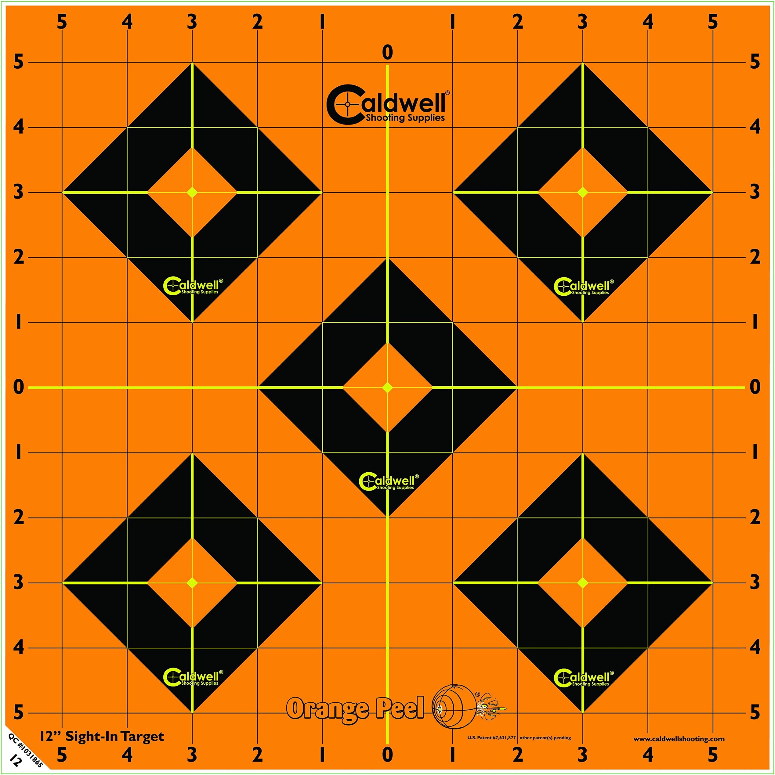 Caldwell Orange Peel Sight In Targets with Flake Off Material, Strong Adhesive and Multiple Sizes for Outdoor, Range, Shooting and Hunting