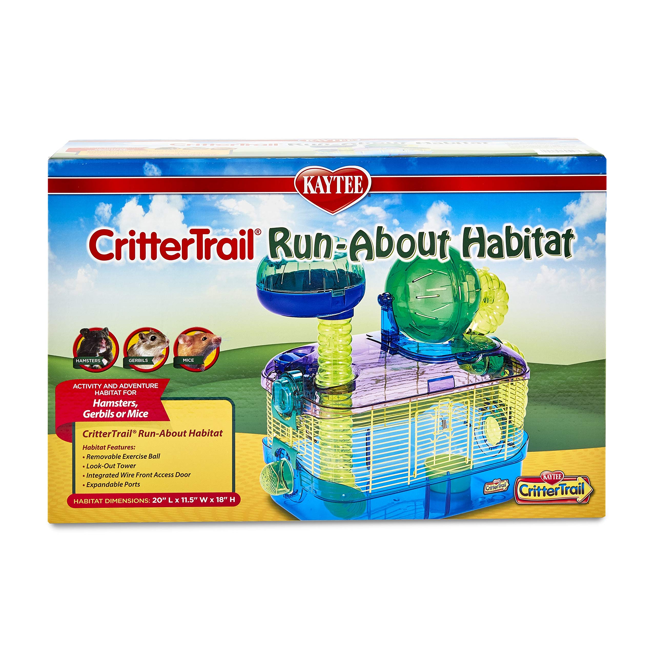 Kaytee CritterTrail Run-About Habitat for Small Animals Such as Hamsters, Gerbils and Mice (Colours May Vary)
