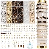 Xylise Jewelry Making Supplies Kit Natural Stone Beads for Irregular Natural Stone with for DIY Craft Bracelet Necklace Earrings for Adults (Tiger's Eye)