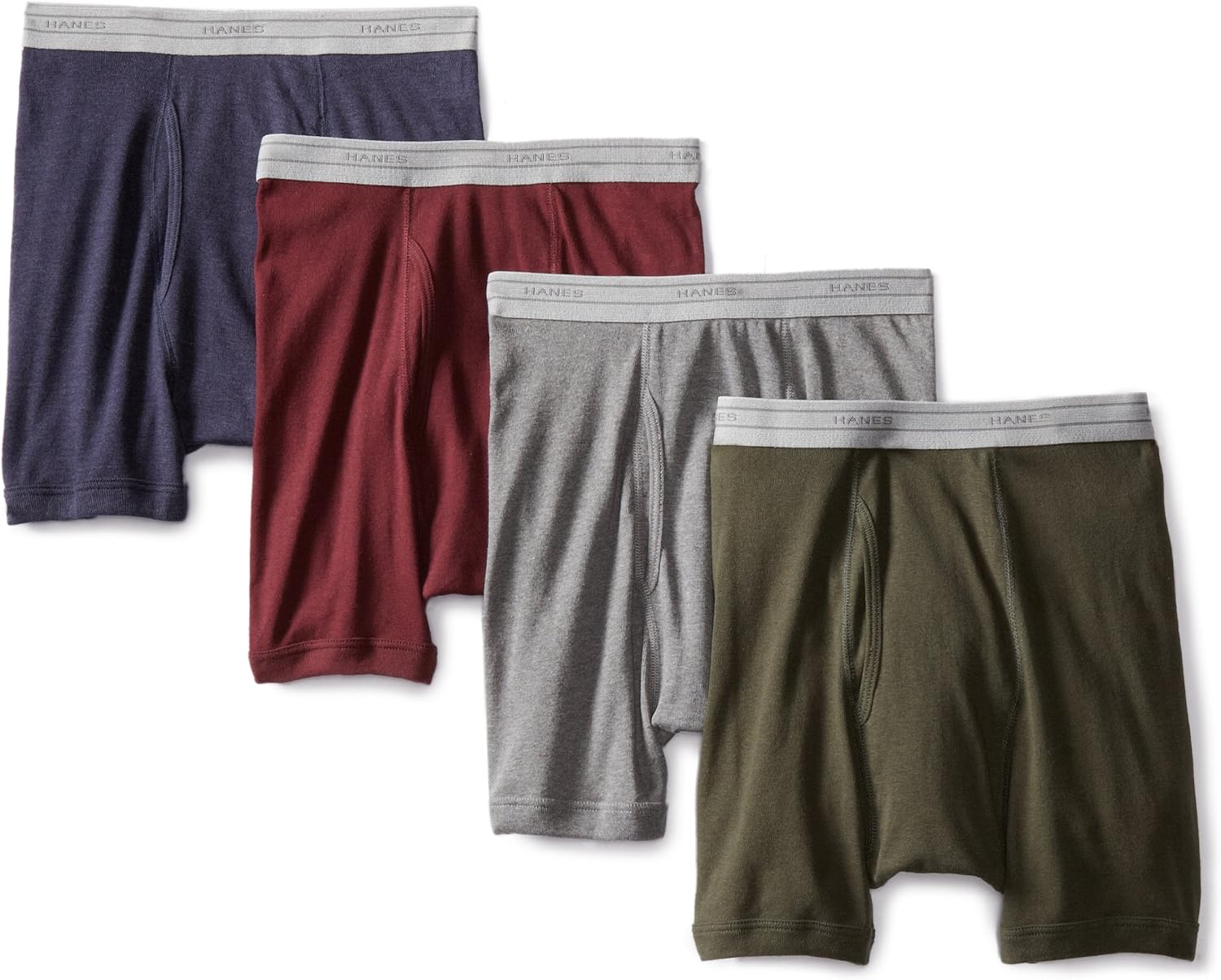 Hanes Men's 4Pack Boxer Brief, Multi Color Assorted, Medium at Amazon Men’s Clothing store