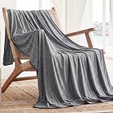 Bedsure Silky Soft Cooling Blanket for Hot Sleepers, Throw XL, Dark Grey | Summer, Picnic, Travel, Outdoor, Camping, Couch, Bed, Sofa, Chair, Rayon Derived from Bamboo, Cold, Cool, Ice, Lightweight