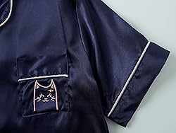 Topgal Cat Pajamas for Girls – Satin Button Up