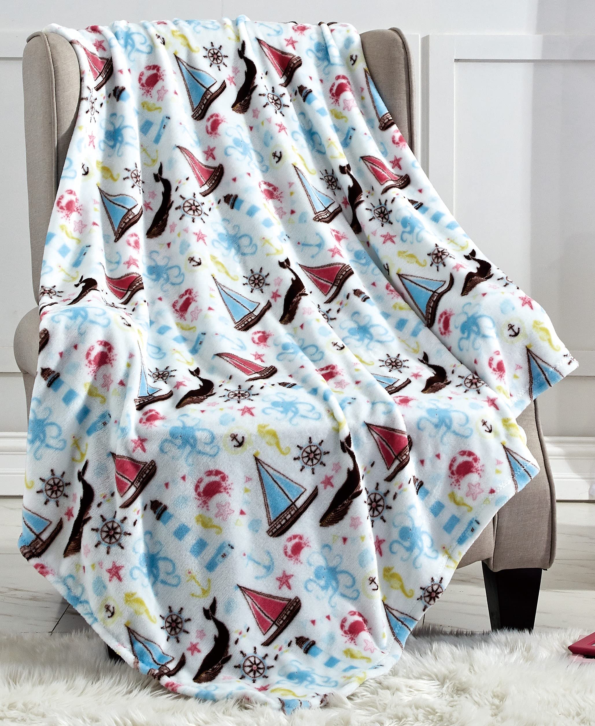 Elegant Comfort Lightweight Printed Throw