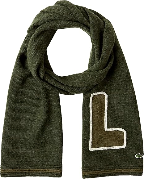 Amazon ラコステ Scarf 公式 Lロゴブレンドニットマフラー メンズ グリーン Eu 000 Free サイズ ストール マフラー 通販