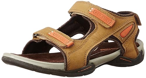 red chief men's leather sandals and floaters