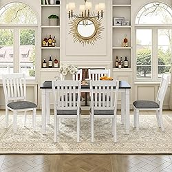 XD Designs Farmhouse Rustic 7-Piece Dining Table