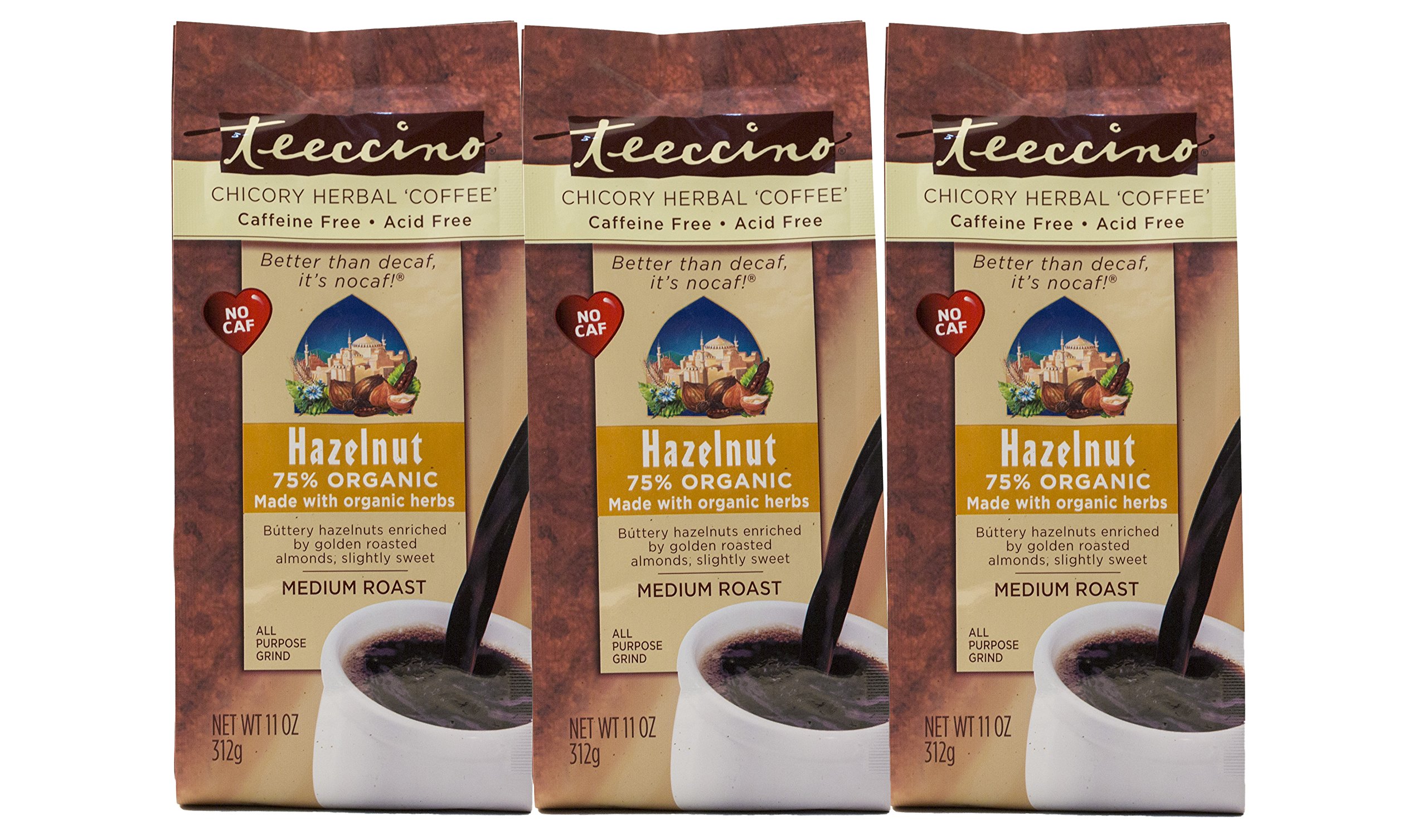 Teeccino Caffeine Free Herbal Coffee Maya French Roast