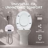 CUQOO Oval White Soft Close Quick Release Toilet Seat Adjustable O-Shape view 6