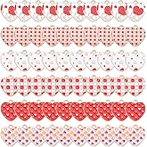 DTOFOOT Valentine's Day Charms - 60pcs Assorted Heart Charms for Jewelry Making - Gold Enamel Pendants for Bracelets, Necklaces & Earrings - DIY Crafts