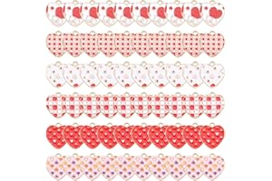 DTOFOOT Valentine's Day Charms - 60pcs Assorted Heart Charms for Jewelry Making - Gold Enamel Pendants for Bracelets, Necklaces & Earrings - DIY Crafts